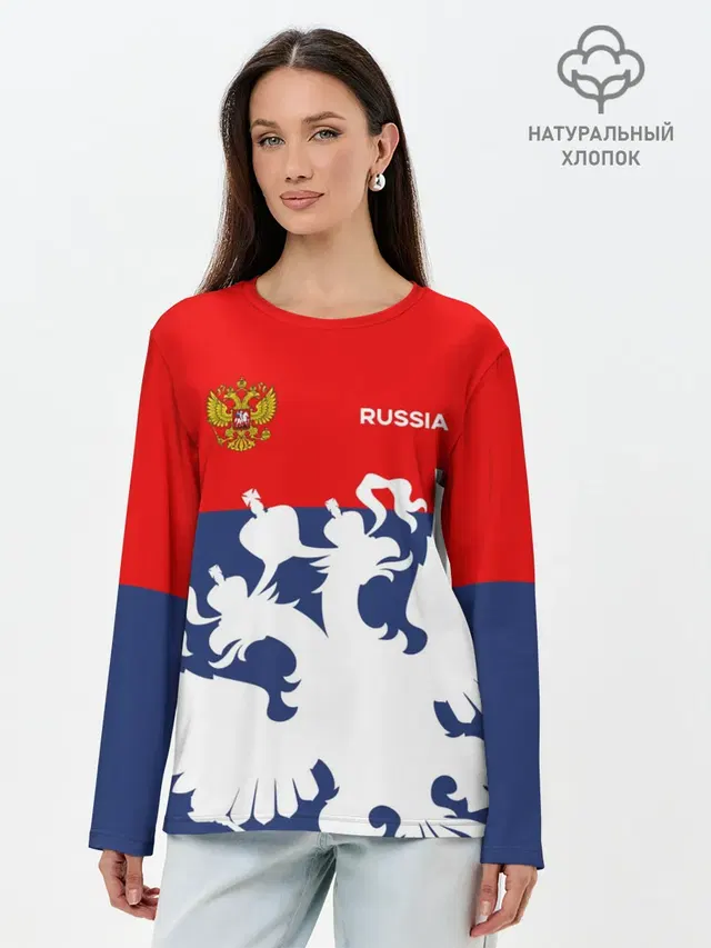 Лонгслив женский. Хлопок