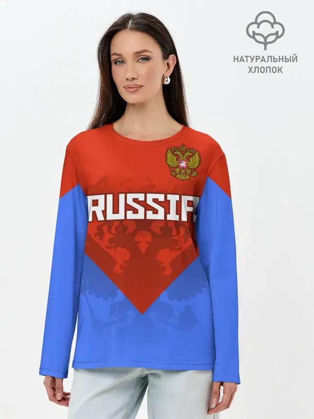 Лонгслив женский. Хлопок