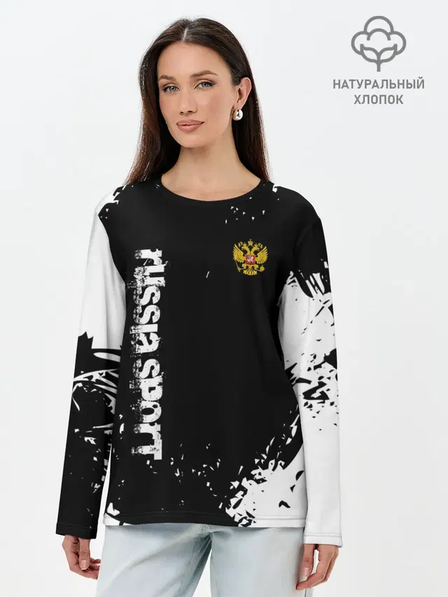 Лонгслив женский. Хлопок