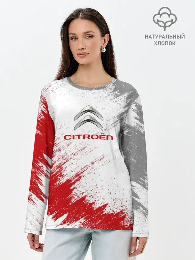Лонгслив женский с принтом «Citroen»