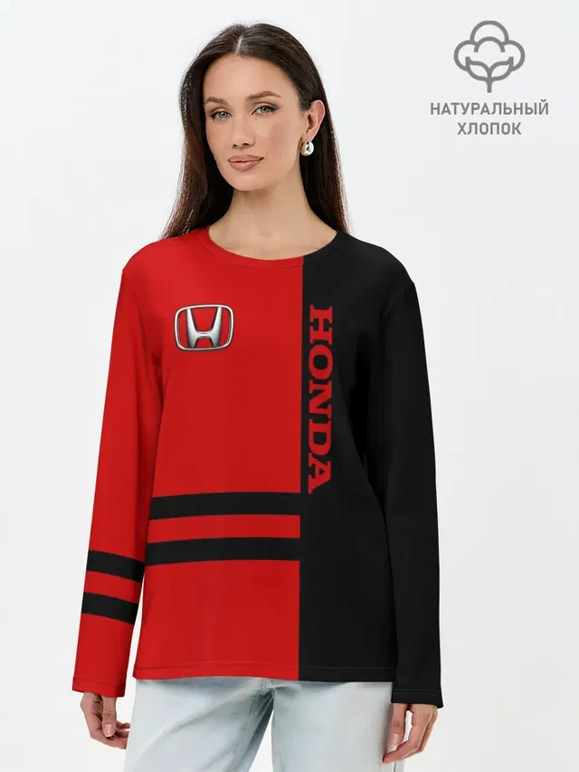Лонгслив женский с принтом «Racing stripes»