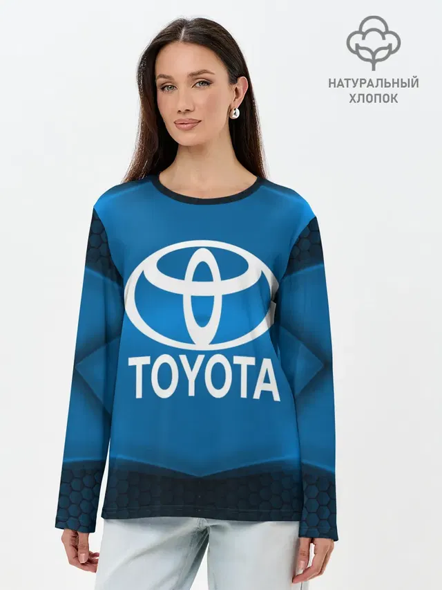 Лонгслив женский с принтом «Тойота — Toyota SPORT»