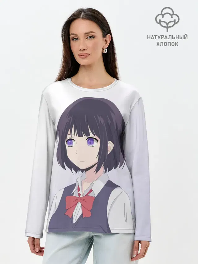 Лонгслив женский. Хлопок