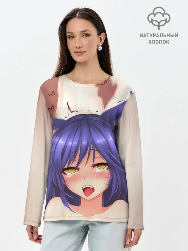 Лонгслив женский. Хлопок