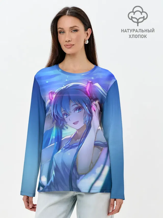 Miku на фоне космоса