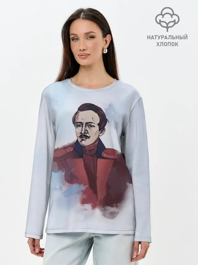 Лонгслив женский. Хлопок