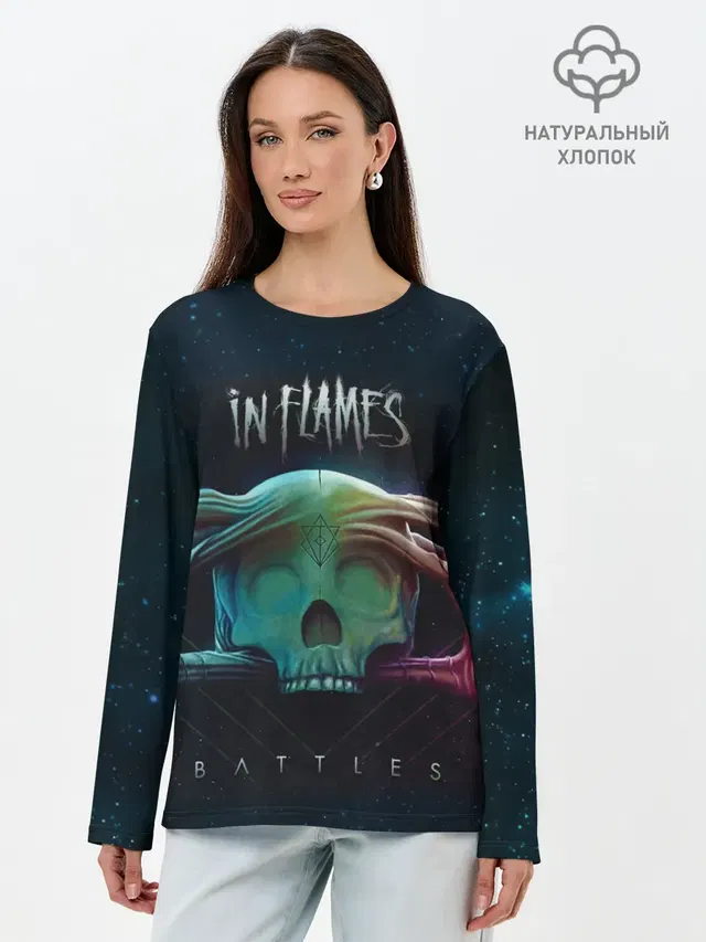 Лонгслив женский с принтом «In Flames — Battles»