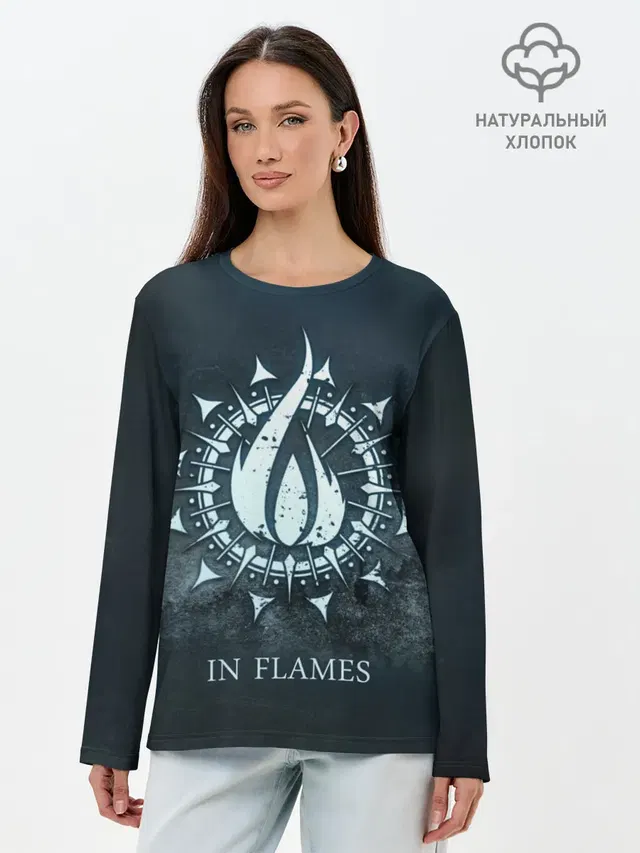 Лонгслив женский с принтом «In Flames»