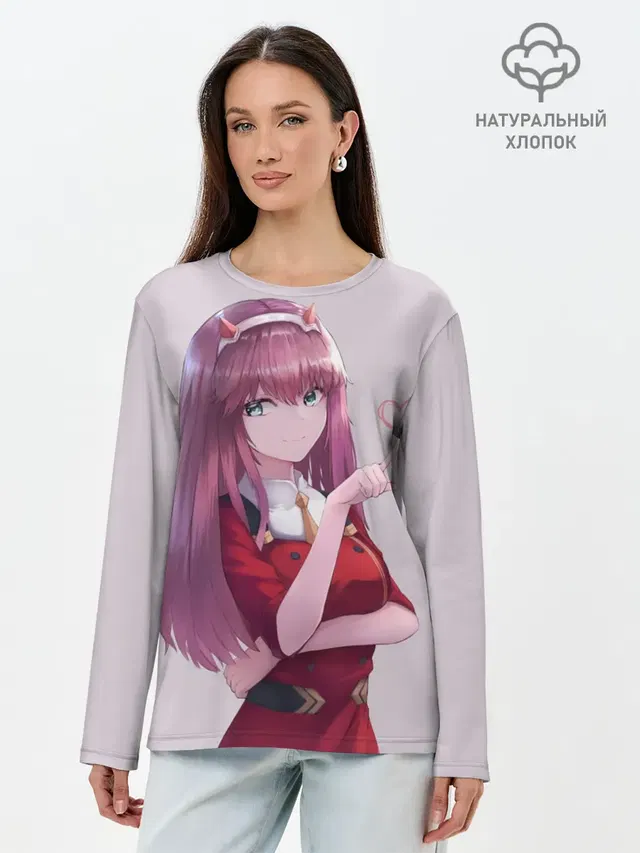 Лонгслив женский. Хлопок