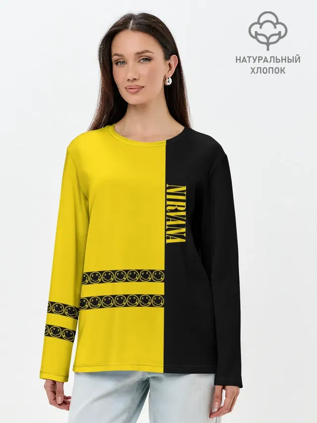 Лонгслив женский с принтом «Nirvana Logo»