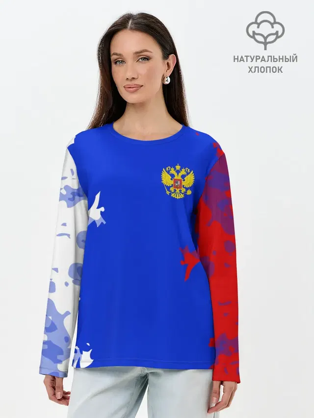 Лонгслив женский. Хлопок
