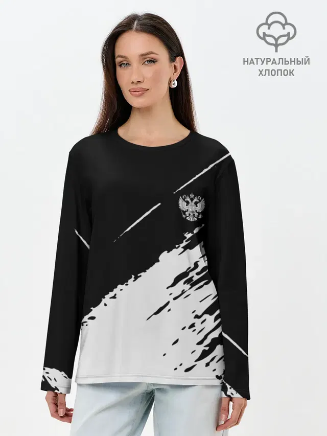 Лонгслив женский. Хлопок