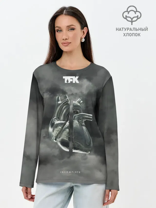 Лонгслив женский с принтом «Thousand Foot Krutch — TFK Incomplete»