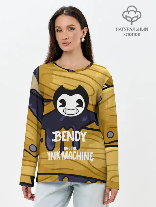 Лонгслив женский с принтом «Bendy and the ink machine»