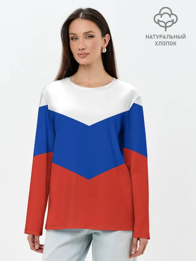 Лонгслив женский. Хлопок