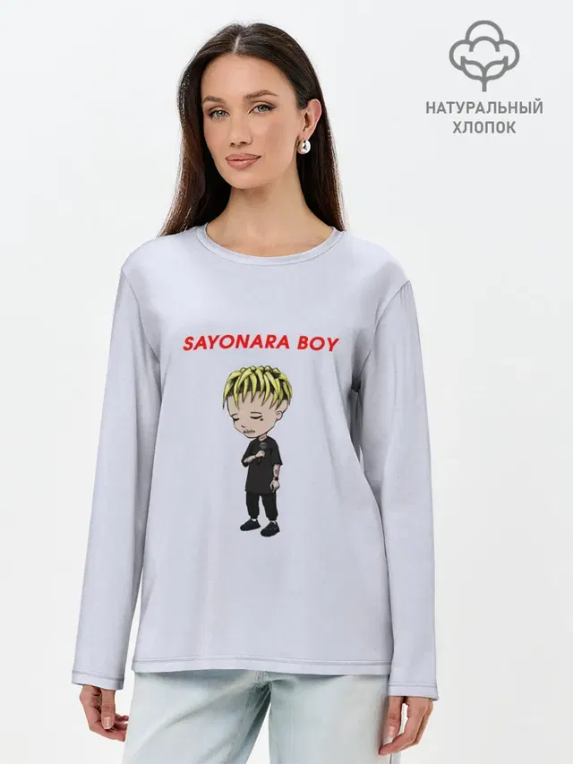 Лонгслив женский с принтом «Элджей — Sayonaraboy»