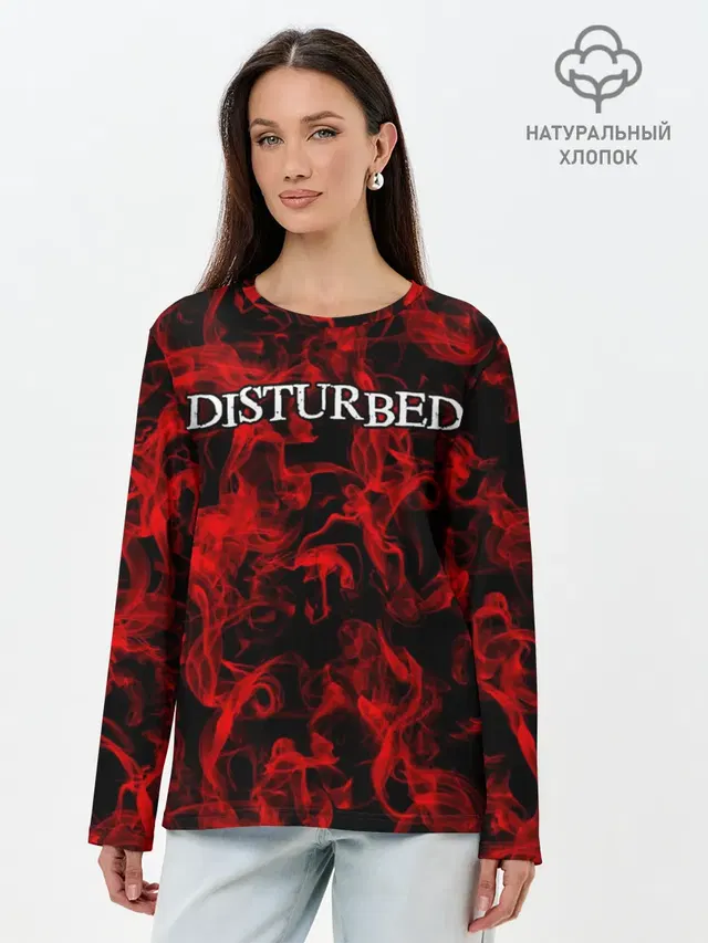 Лонгслив женский с принтом «Disturbed»