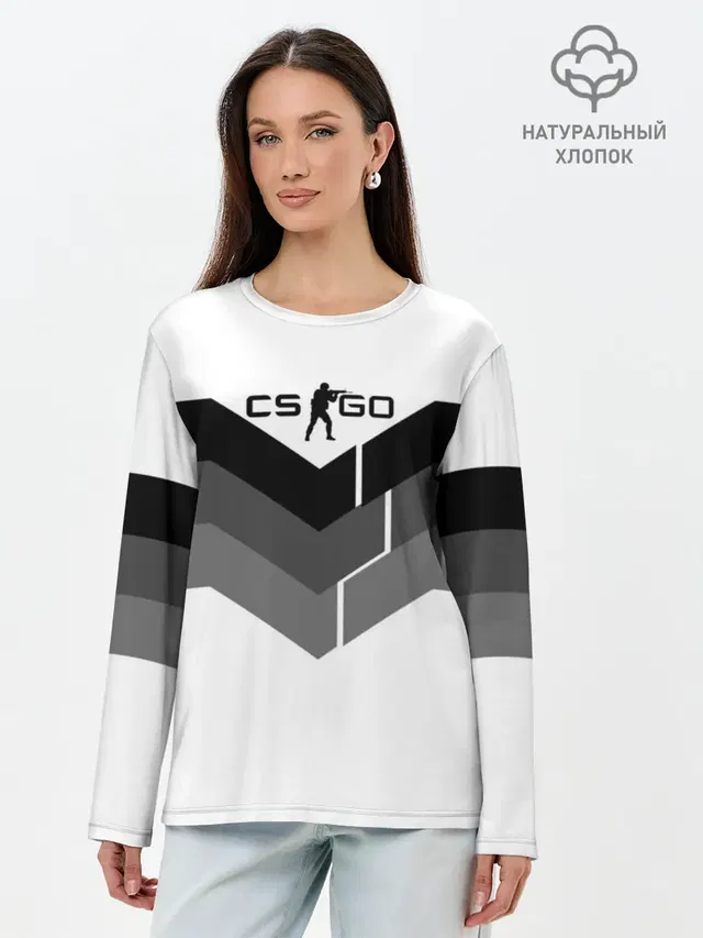 Лонгслив женский. Хлопок
