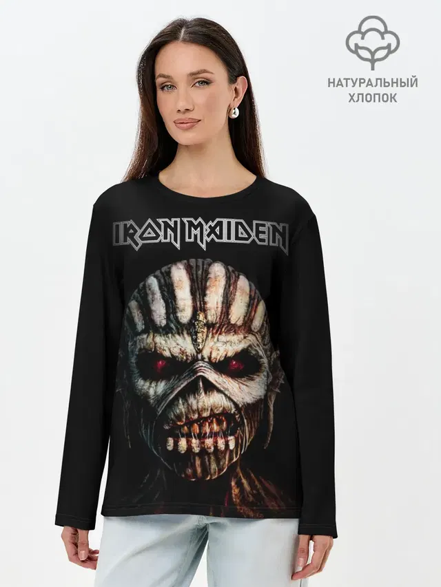 Лонгслив женский с принтом «Iron Maiden — Iron Maden. The Book of Souls»