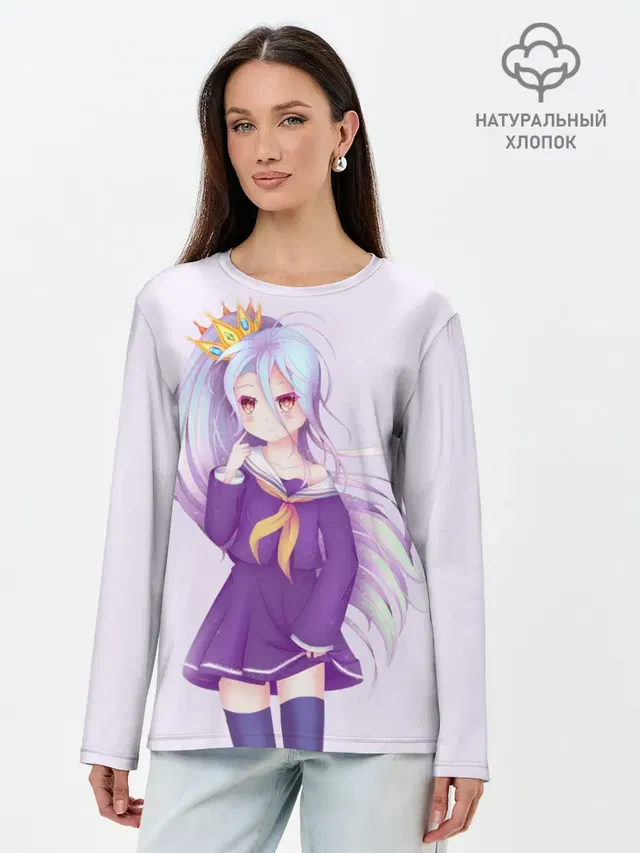 Лонгслив женский с принтом «No Game No Life — Сиро»
