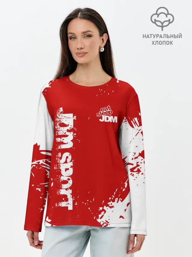 Лонгслив женский. Хлопок