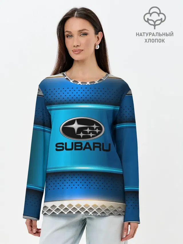 Лонгслив женский с принтом «SUBARU sport collection»