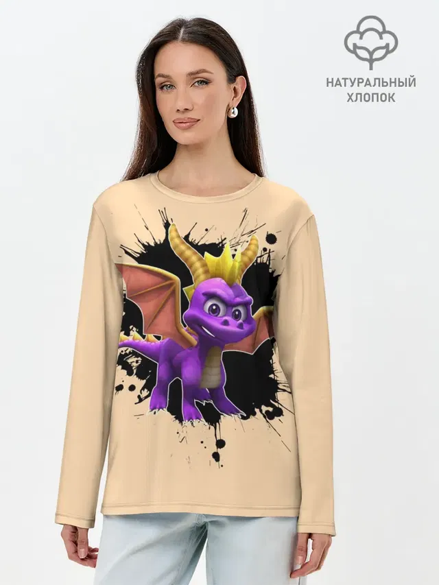 Лонгслив женский с принтом «Игры — Spyro»