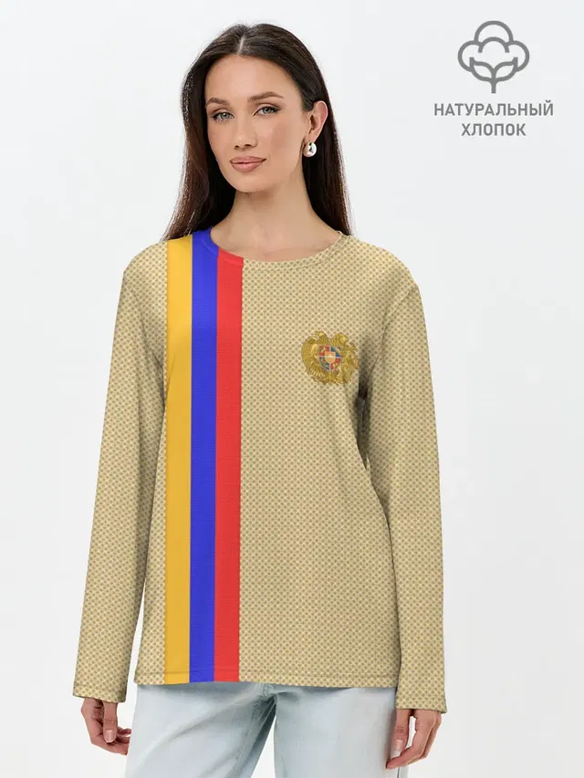 Лонгслив женский. Хлопок