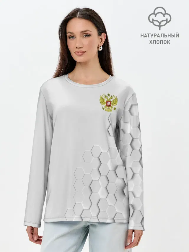 Лонгслив женский. Хлопок