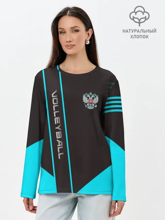 Лонгслив женский. Хлопок
