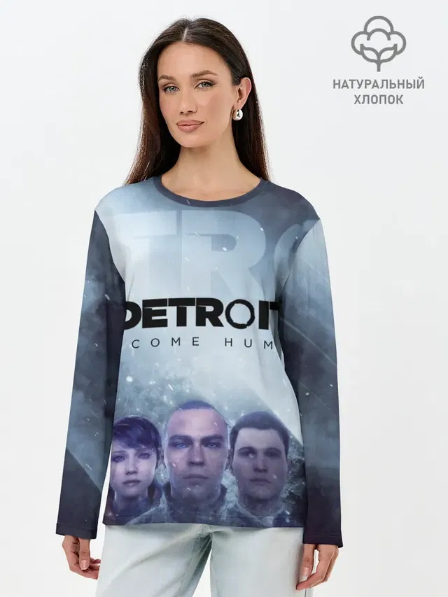 Лонгслив женский. Хлопок