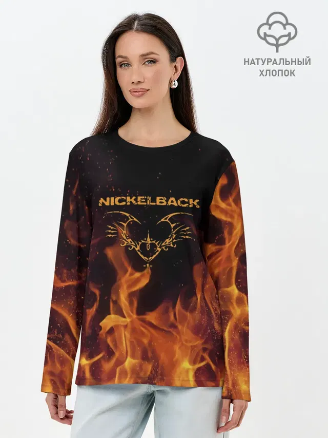 Лонгслив женский с принтом «Nickelback»