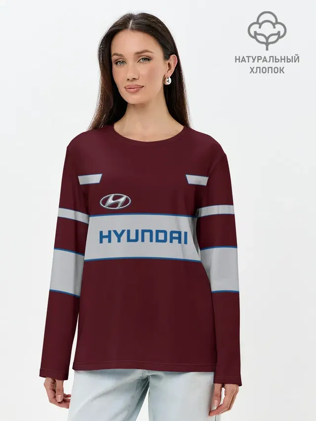 Лонгслив женский с принтом «Hyundai»