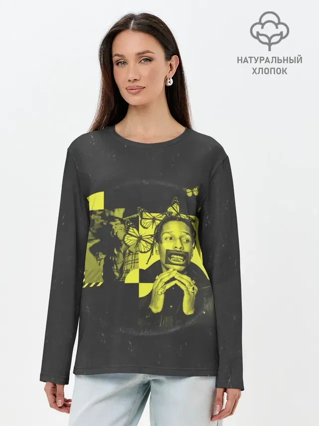 Лонгслив женский с принтом «ASAP Rocky. TESTING»