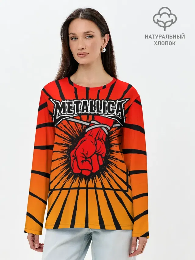Лонгслив женский. Хлопок