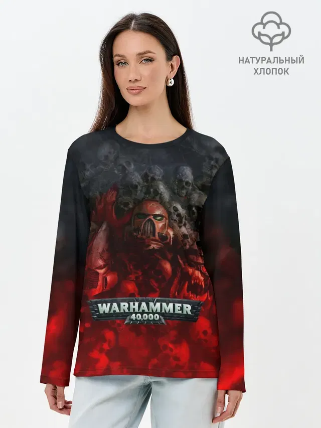 Лонгслив женский с принтом «Ork — Warhammer 40000: Dawn Of War»