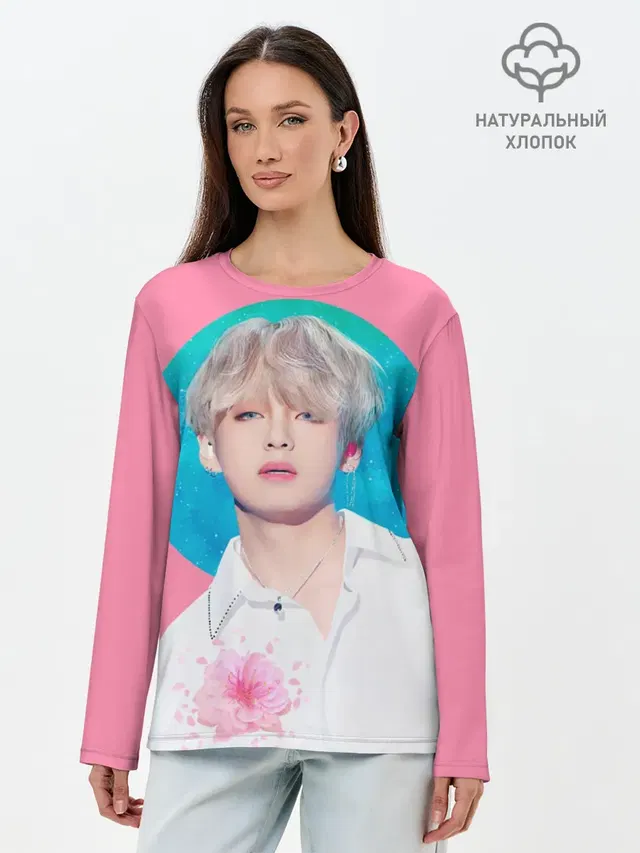 Лонгслив женский с принтом «BTS — V»