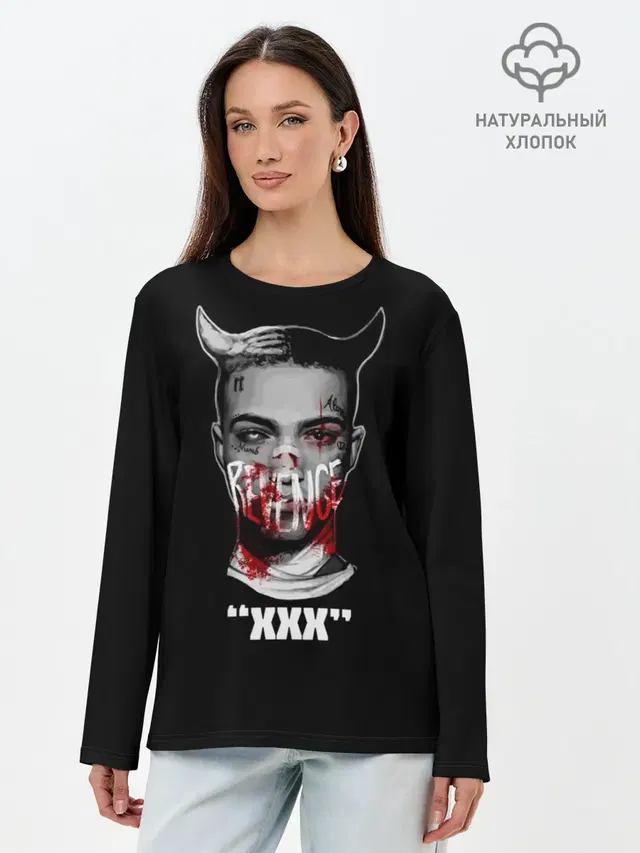 Лонгслив женский. Хлопок