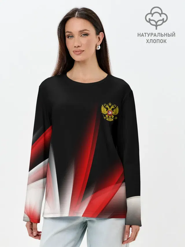 Лонгслив женский. Хлопок