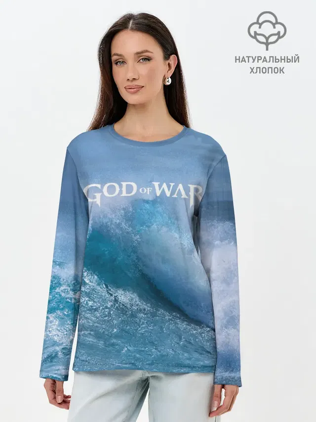Лонгслив женский с принтом «Ocean»