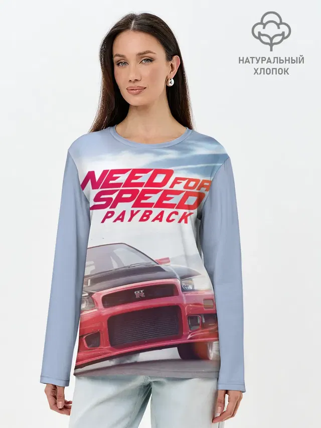 Лонгслив женский. Хлопок