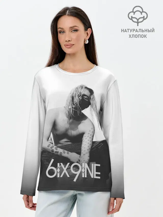 Лонгслив женский с принтом «6IX9INE»