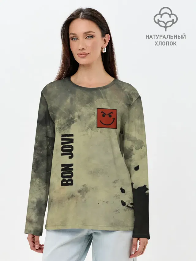 Лонгслив женский. Хлопок