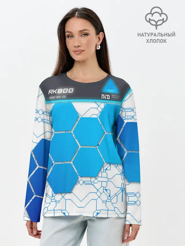 Лонгслив женский с принтом «Detroit: become human RK800»