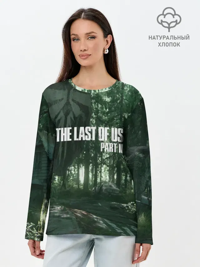 Лонгслив женский с принтом «forest — The Last Of Us Part II Лес»