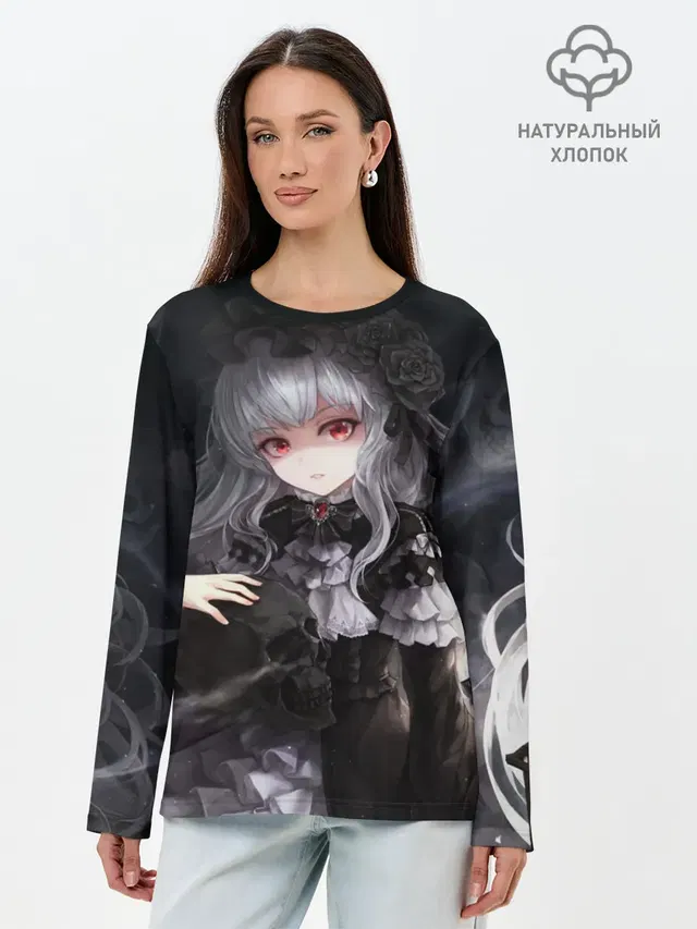 Лонгслив женский. Хлопок