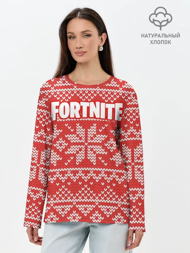 Лонгслив женский. Хлопок