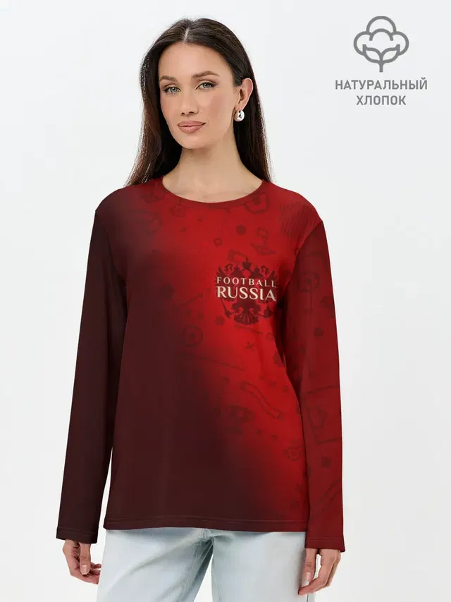 Лонгслив женский. Хлопок