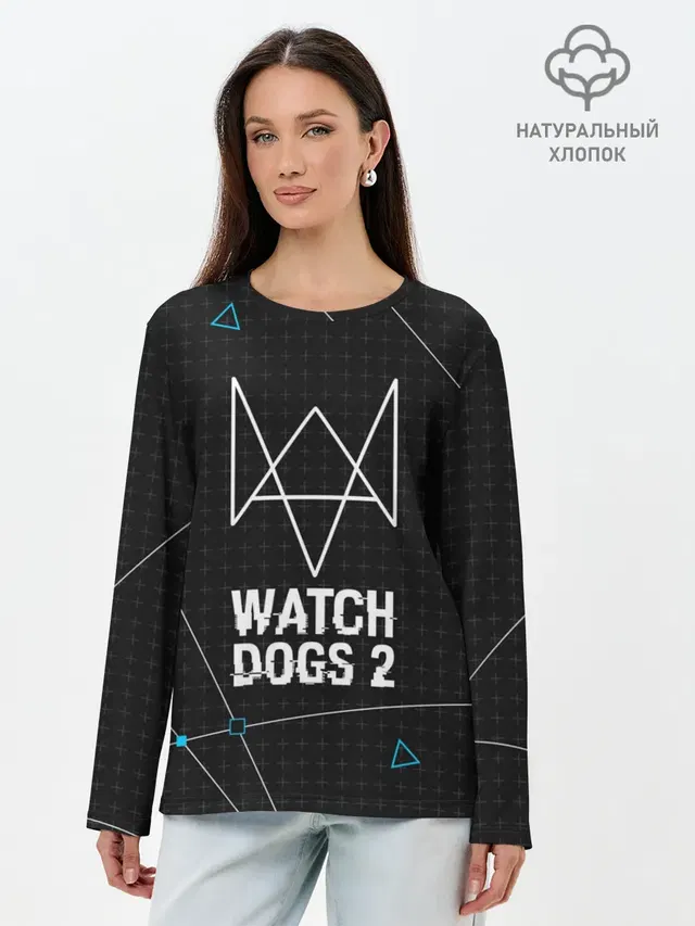 Лонгслив женский с принтом «Watch Dogs 2»