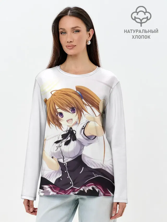 Лонгслив женский с принтом «Демоны старшей школы — Ирина Шидо — High School DxD»